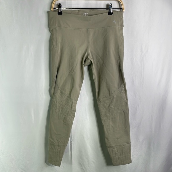 Joylab tan Moto style leggings with mesh behind the knees - Picture 1 of 7